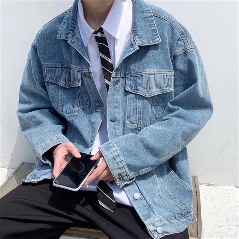 男秋季外套潮牌街头大码牛仔外套GT087P60图片
