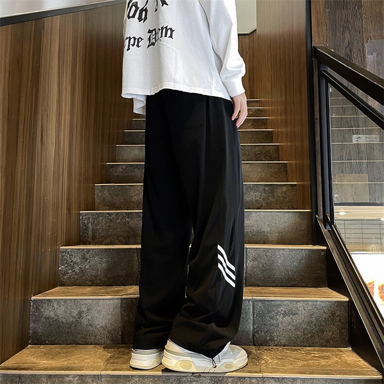冰丝裤子男宽松直筒速干裤美式运动休闲束脚长裤KK292-P35,男装休闲裤,星座1001-1