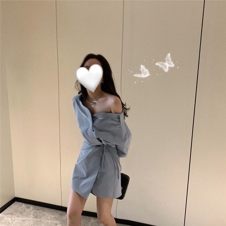 假两件衬衫裙，女装衬衫，XTZ style