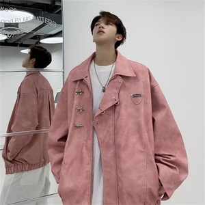 美式高街夹克男韩版潮配链条痞子帅2025春季新款ins外套W6342-P88图片