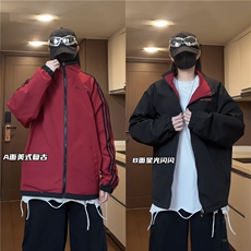 网图双面穿满天星外套冲锋衣夹克J6066-P65棉服MY6077-P90，男装夹克，星座1213