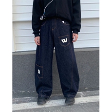 新款cleanfit工装牛仔裤男春秋季水洗拼接宽松休闲哈伦裤NB3010，男装牛仔裤，星座1116A（原606A-3）