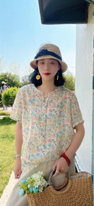 纯苎连衣裙小衫裤子裙子衬衣 时尚风 风淑女风休闲风，女装连衣裙，川哲