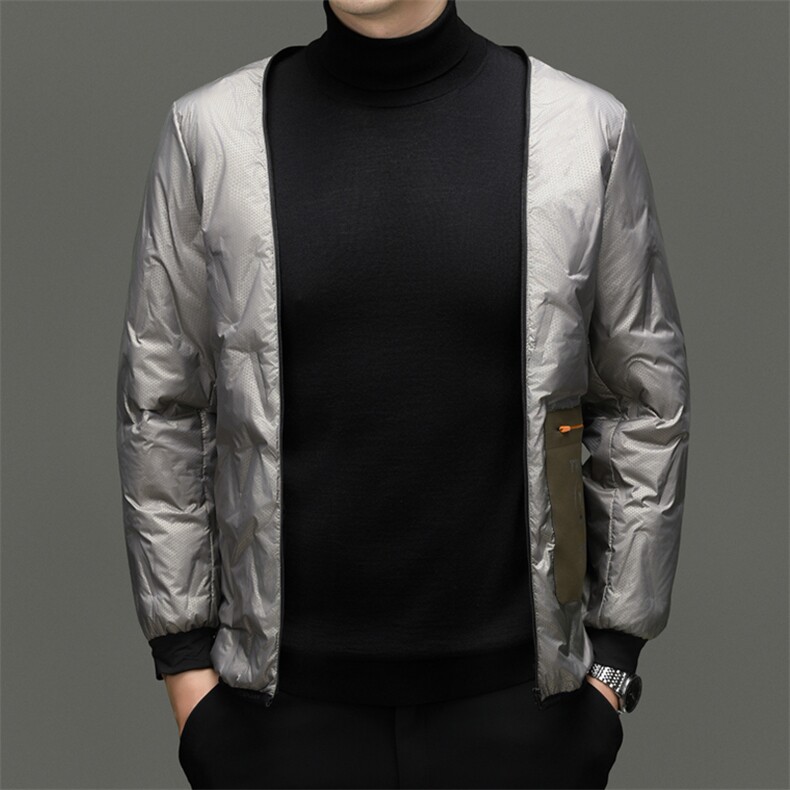 2025一衣三穿短款羽绒服新款中年男士脱卸鹅绒90绒子鹅绒服外套,男装羽绒服,钱塘723