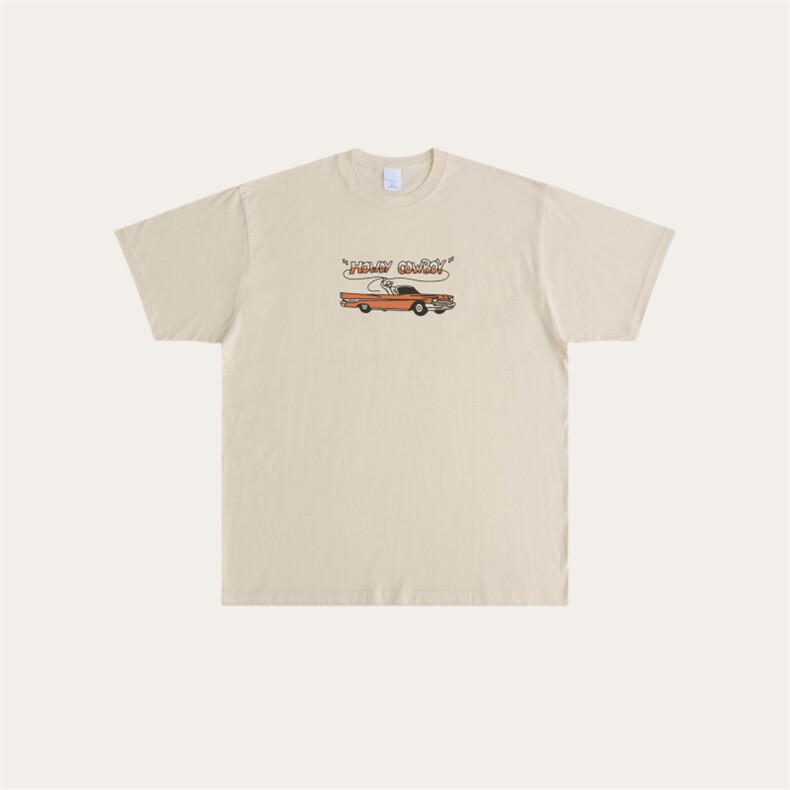 T23-P57-复古车印花系列廓形t恤tee可定制（wx：MaMSHu123），男装T恤，星座112