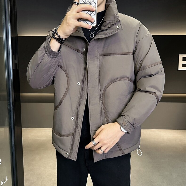标90白鸭绒店主风高级感宽松休闲立领羽绒服外套M639-P320,男装羽绒服,电商A413