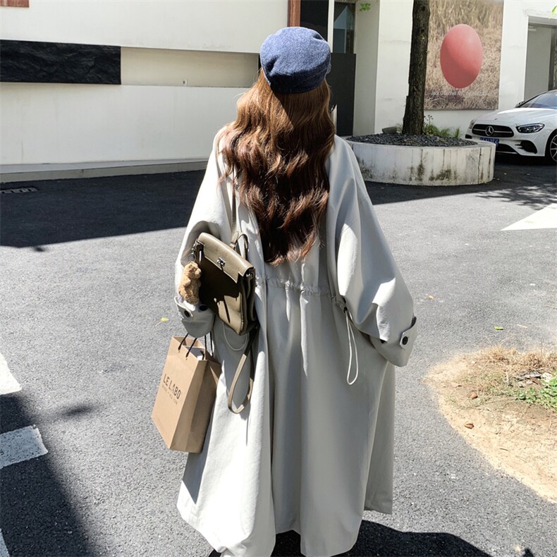 25秋季【新品】韩版宽松休闲风衣5520-P205-K299,女装风衣,2C305