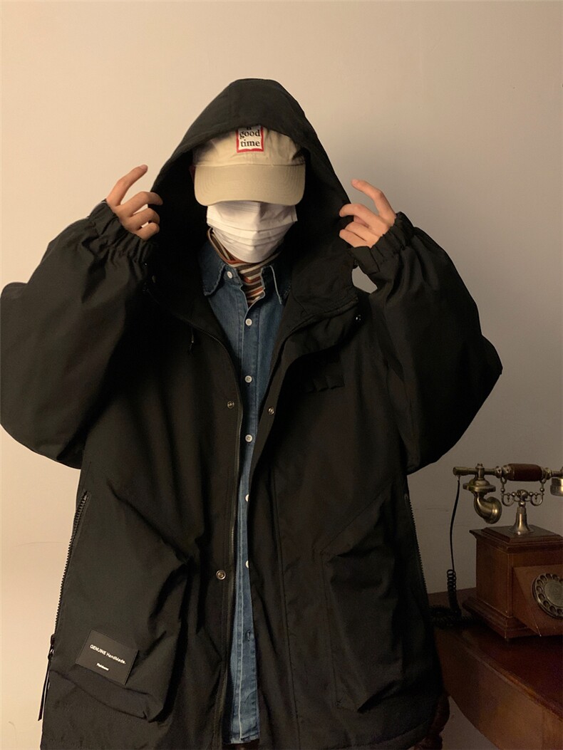 A334-M09-135控178重磅冲锋衣棒球外套冬季潮牌宽松加厚棉服,男装棉衣,电商B339(原A334）