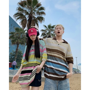 polo衫短袖男美式复古重磅t恤夏季新款ins潮牌高图片
