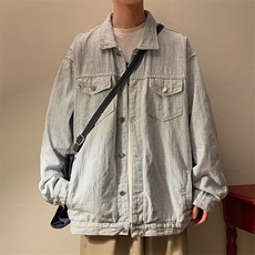 牛仔外套男士春秋季潮牌ins情侣棒球服秋装褂子JD00013P65，男装夹克，星座1116-2