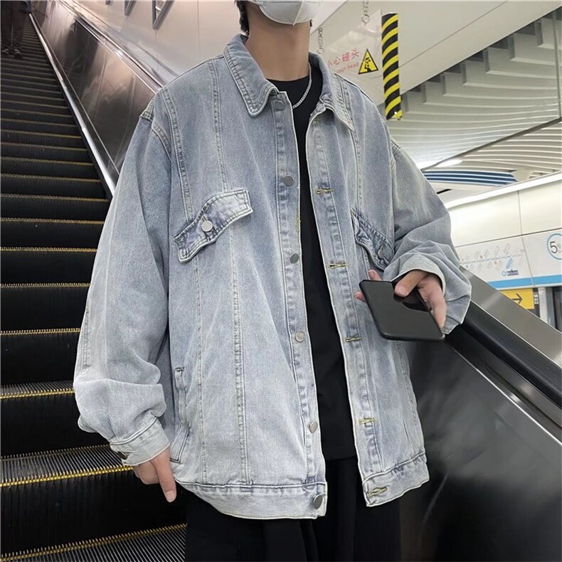 潮流夹克潮男春季牛仔夹克J8815P60,男装夹克,星座1116-2