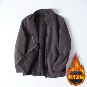 标准内搭抓绒衣男款秋冬加绒摇粒绒外套潮牌日系上衣HH1035P48