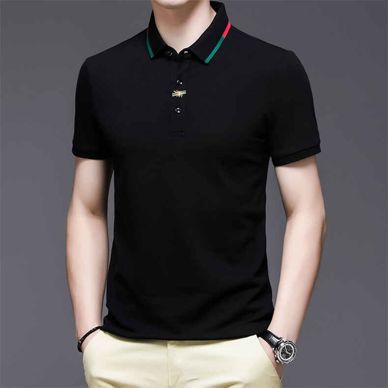 短袖t恤男半袖2023夏季韩版潮流修身翻领polo男体恤衫夏天衣服男,男装T恤,电商B212（原钱塘6029）