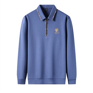 G99611男式秋季服装新款长袖T恤青年翻领卫衣四季打底体恤P65图片