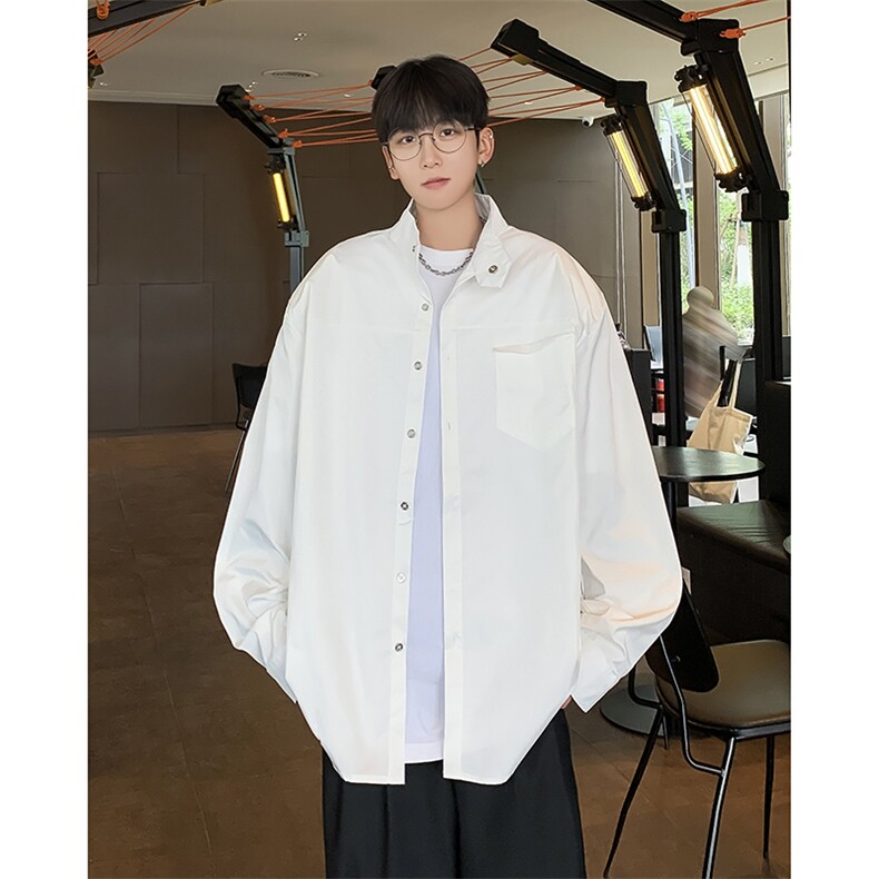 衬衫男女长袖韩版潮流宽松百搭高街帅气2024秋季ins外套CY977-P33,男装衬衫,星座412-2