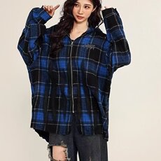 C300-P53格子连帽春夏季新款外套男生帅气初高中学生夹克，男装夹克，电商B323A