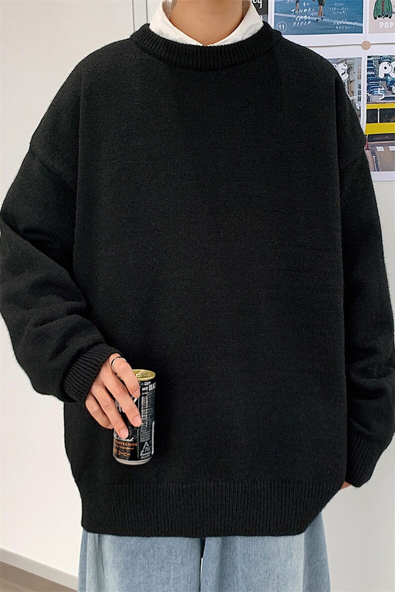 1港风宽松中性情侣潮流纯色大码M-5XL毛衣男外套7979P45加绒P55,男装针织衫/毛衣,星座226-2