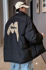 情侣棉衣新款立领面包服M字母棉服棉袄外套3352-P65控98量大有差，男装棉衣，星座207
