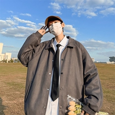 痞帅工装外套男春秋季新款夹克青少年翻领宽松棒球服W077-p55，男装夹克，星座1008