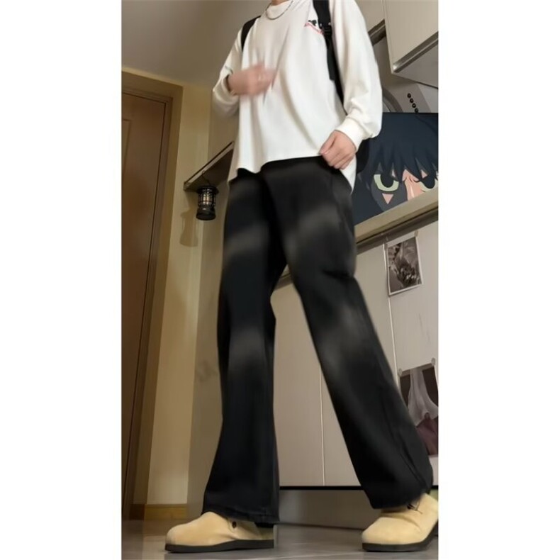 牛仔裤男女韩版潮流高街帅渐变色百搭2024冬季ins长裤RK2291-P48,男装牛仔裤,星座412-3