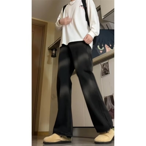牛仔裤男女韩版潮流高街帅渐变色百搭2024冬季ins长裤RK2291-P48图片