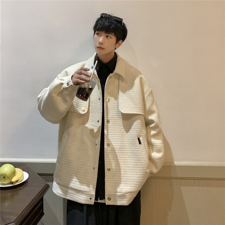 TP75W316美式复古外套男女通用2025秋季新款高级感痞帅宽松夹克,男装夹克,电商A170