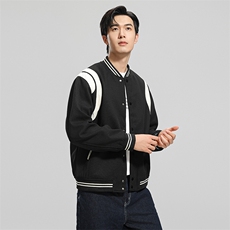 无影墙华夫格外套男设计感棒球服秋季新款拼接夹克JK111-P100，男装夹克，电商A413