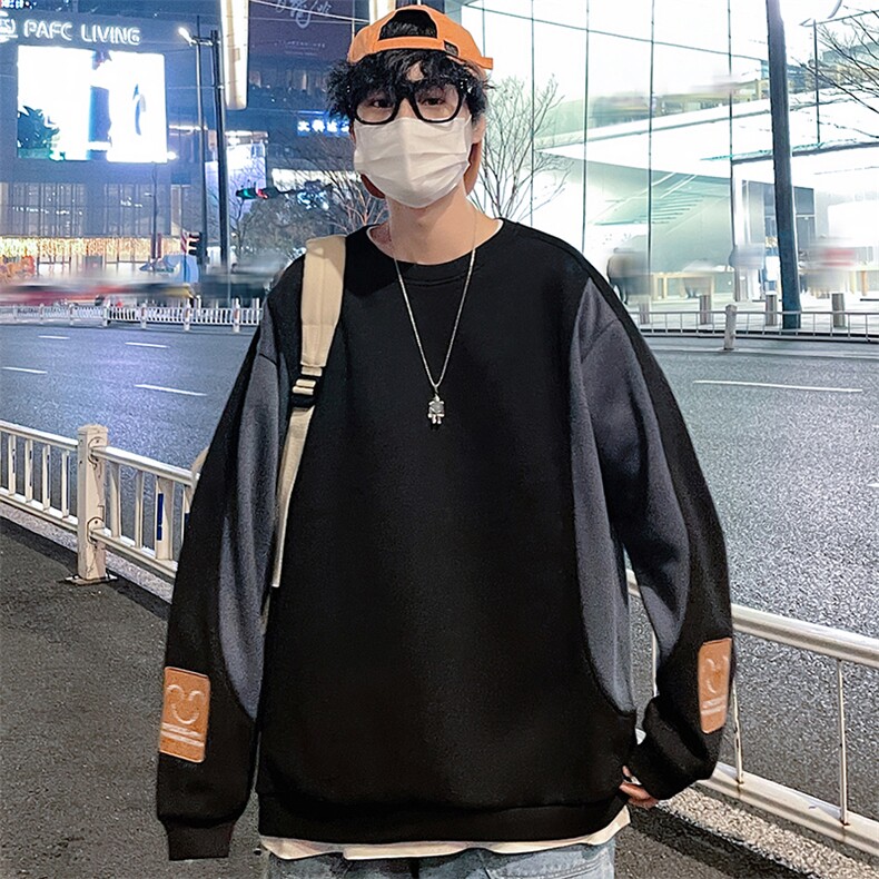 万件现货港风宽松落肩潮牌时尚男式圆领套头卫衣男女同款,男装卫衣,星座301D-5(原星座1415）