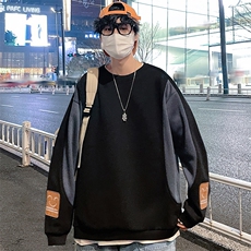 万件现货港风宽松落肩潮牌时尚男式圆领套头卫衣男女同款，男装卫衣，星座301D-5(原星座1415）