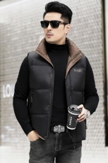 B89277钱塘2020-3冬季厚款时尚休闲中年长款男士羽绒服马甲P195，男装羽绒服，钱塘207-3