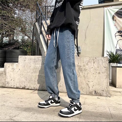 牛仔裤男宽松直束脚裤K7010P39，男装牛仔裤，星座1116-2