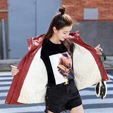 2020冬季新款时尚休闲刺绣连帽棉衣，女装棉衣/棉服，涵亦佰惠