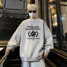 ！圆领卫衣男装港风长袖T恤男外套男WY264-特P23，男装T恤，电商B367