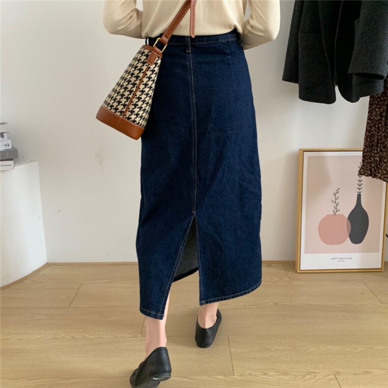 牛仔半裙，女装半身裙，素妮