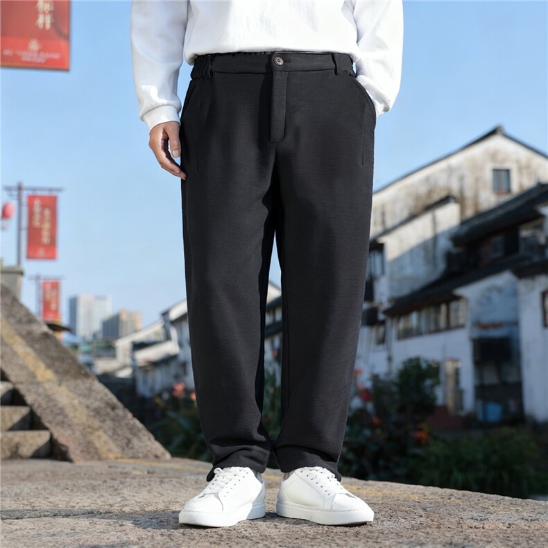 K47P90风冬季保暖加绒加厚小脚宽松休闲男士拉链门襟休闲裤,男装棉衣,星座704A（原B229A）