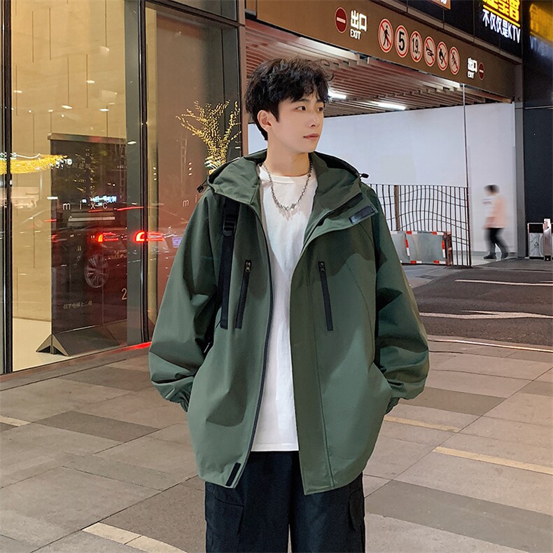 JK812 -P65新款现货户外连帽夹克男 冲锋衣外套图片