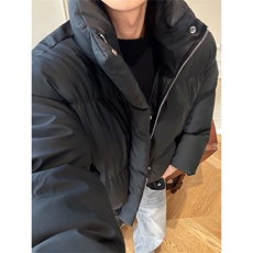 冬季立领棉衣加厚保暖棉服PU皮情侣美式面包服外套MF3667-特P85，男装棉衣，电商B295