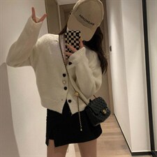 新款爱心钻卡小开衫软乎乎，其它，XTZ style