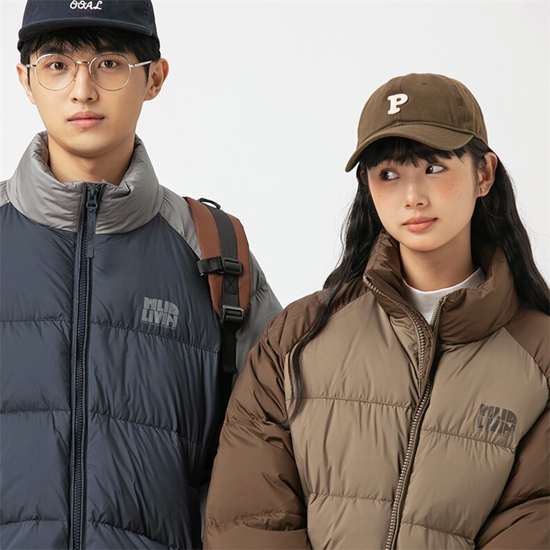 2026冬季新款男日系潮牌立领白鸭绒羽绒服拼色加厚外套YR20-F209,男装羽绒服,电商A101（原外27）