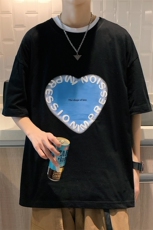 ！200G！2023春夏新款发泡印花男士短袖T恤纯棉体恤T2209P25，男装T恤，电商B220