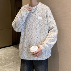 2024新款男毛衣针织衫秋冬小清新打底衫套头休闲保暖毛衫M5682，男装T恤，星座506