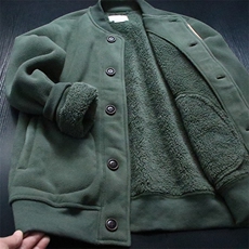 美式复古加厚绒保暖夹克男冬季时尚双面摇粒绒MA1棒球服外套棉衣，男装夹克，星座813-2