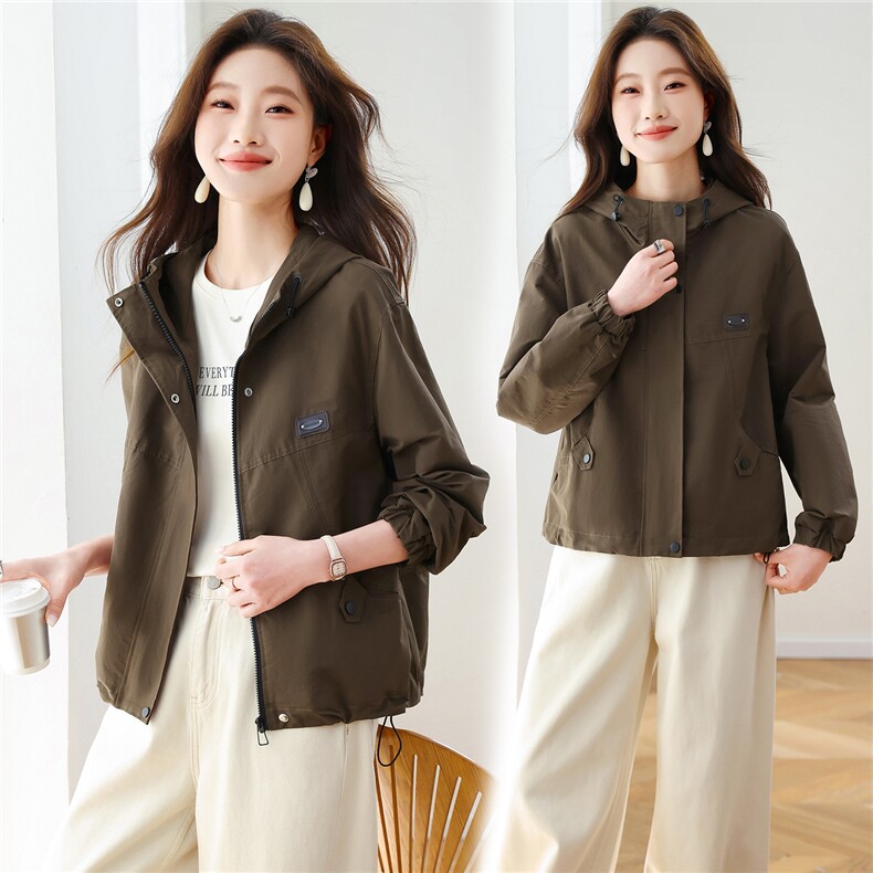 现货！现货！2026春季新款时尚宽松休闲短款外套女，女装短外套，以桐