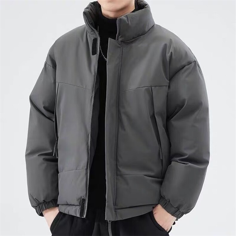 现货美式高街休闲夹克冬季立领纯色三防户外工装加厚棉服外套,男装夹克,电商A486