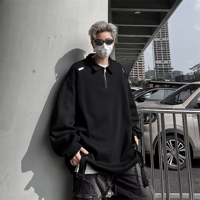 美式高街长袖卫衣男春秋季新款简约cleanfit潮流宽松TA50,男装卫衣,星座1116A-1（原606A）