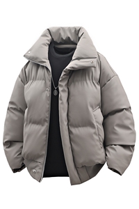 冬季clean立领棉服中性加厚PU皮短款棉衣 HZ8810-特P72不议价图片
