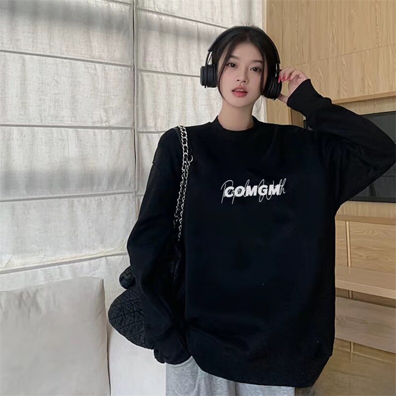 抖音得物 现货高品质美式宽松圆领印花卫衣 新款重磅卫衣 ADY119图片