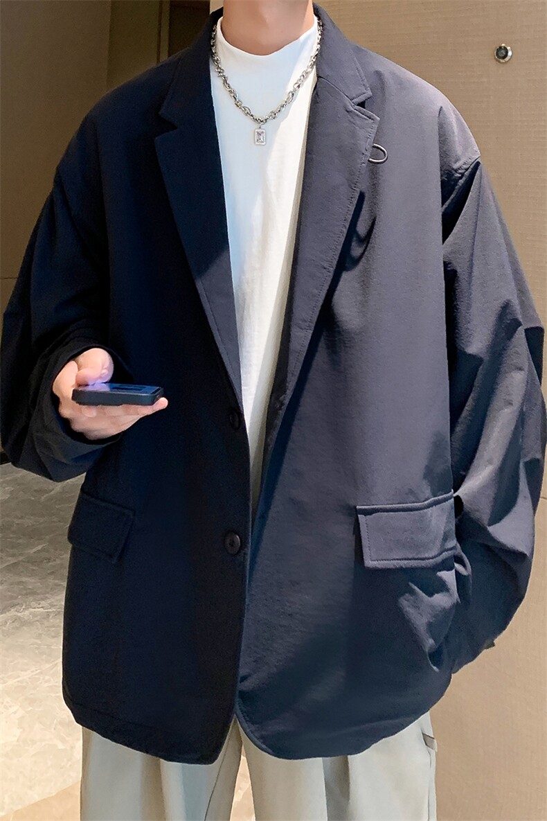 8XL-M特大码2024秋季外套男西装男oversize加大码夹克XZ701,男装西服,电商D206-1