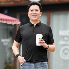 polo衫男士休闲2023夏季新款商务短袖T恤男装夏装翻领上衣服薄款，男装T恤，电商B212（原钱塘6029）
