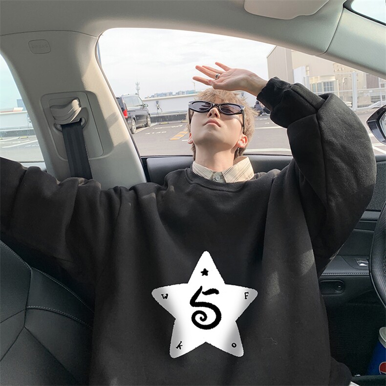 8XL圆领卫衣男超大码胖子肥佬大号长袖t恤S6368-P28加绒款-P33,男装卫衣,电商A040